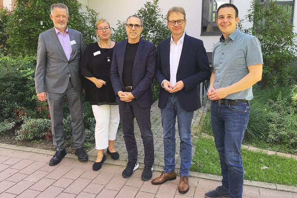 Gruppenbild von links Ralf Rohde, Birgit Eberle und Dr. Thomas Korte  mit  Dr. Thomas Gebhart und Christian Burkhart, beide CDU Gruppenbild von links Ralf Rohde, Birgit Eberle und Dr. Thomas Korte  mit  Dr. Thomas Gebhart und Christian Burkhart, beide CDU