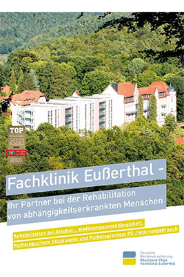 Titelbild der Broschüre "Fachklinik Eußerthal – Ihr Partner bei der Rehabilitation von abhängigkeitskranken Menschen"